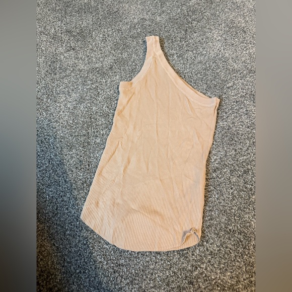 Zara Ribbed One-Shoulder Tank Small - Picture 2 of 4